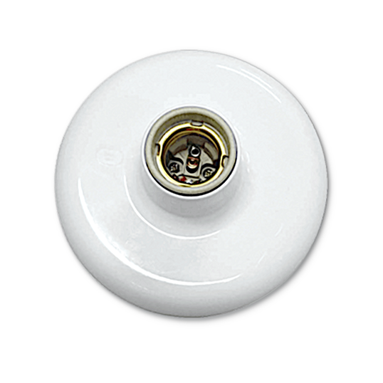 PLAFON SOQUETE DE PORCELANA ILUMI 1 LÂMPADA E27