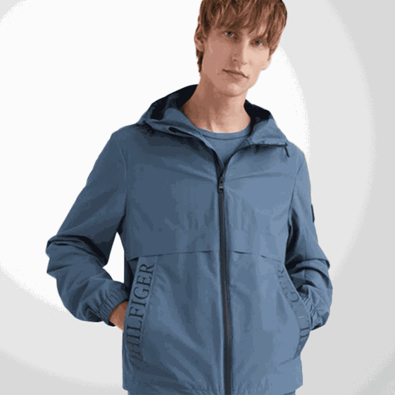 JAQUETA MASCULINA RIPSTOP AZUL TOMMY HILFIGER