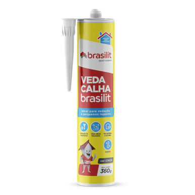 VEDA CALHA BRASILIT CINZA 360G