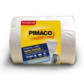 ETIQUETA ADESIVA COUCHE ACRILI 1 CARREIRA - 36M - C/686 - 100X50 - UN - PIMACO