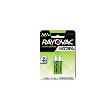 PILHA RAYOVAC RECARREGÁVEL AAA (com 2)
