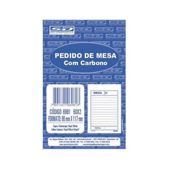 BLOCO PEDIDO DE MESA C/CARBONO 50X2 VIAS 80X117MM - 6981 - UN - SAO DOMINGOS