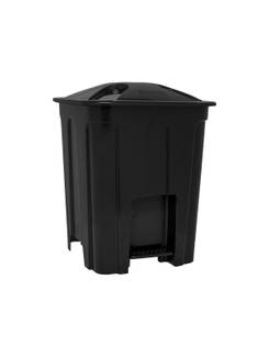 LIXEIRA PLASTICA C/PEDAL 15L - 3071 - PRETO - UN - JAGUAR