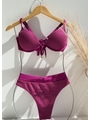 BIQUÍNI MEIA TAÇA DE AMARRAR CALCINHA TRADICIONAL ROXO FÚCSIA COLEÇÃO PURO AMOR DROP 1 VAN17 - 4