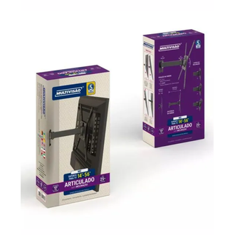 SUPORTE P/ TV ARTICULADO 14" A 56" - M2 - PRETO - UN - MULTIVISAO