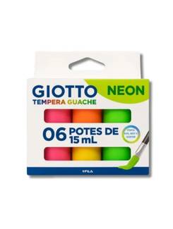 TINTA GUACHE TEMPERA 15ML C/6 CORES NEON - 20000 - UN - GIOTTO