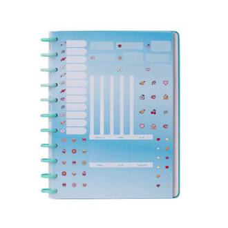 CADERNO UNIV DISCO CD1015 - TURQUESA RESILIENCE - UN - BRW