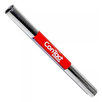 FILME AUTOADESIVO 45CMX2M 80 MICRAS - BRILHO 100716 - METALICO ALUMINIO - UN - CON-TACT