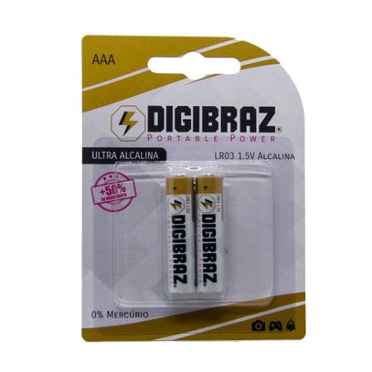PILHA DIGIBRAZ ALC PALITO(AAA) BLIS(2)