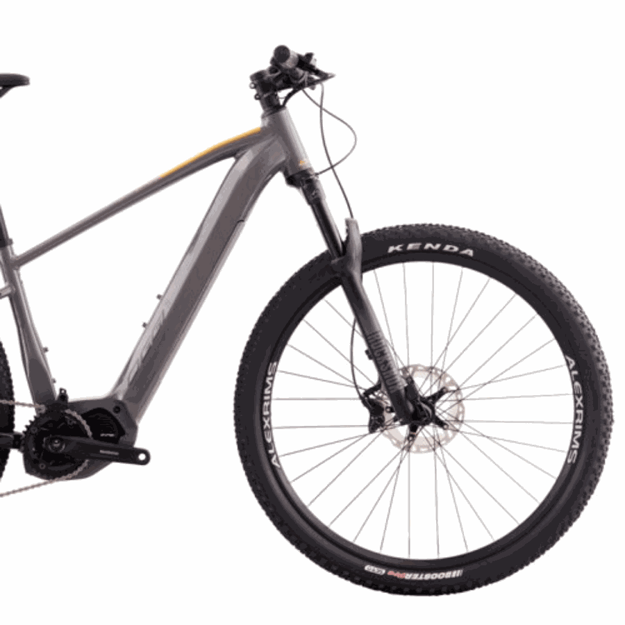 Bicicleta Elétrica Oggi Big Wheel 8.6 Cinza e Laranja 