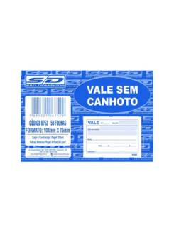 TALAO VALE SEM CANHOTO 50 FOLHAS 104X71MM - 10070 - PCT 20 - SAO DOMINGOS
