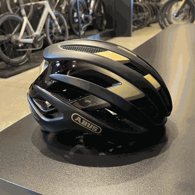 Capacete Abus Airbreaker Preto e Dourado