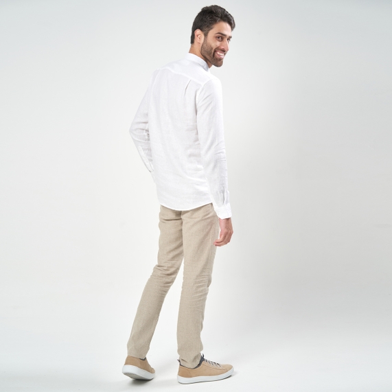 CAMISA LINHO MANGA LONGA BRANCA PADRÃO