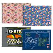 CADERNO DESENHO CAPA DURA 80FLS - ESPIRAL - PEPPER - UN - TILIBRA