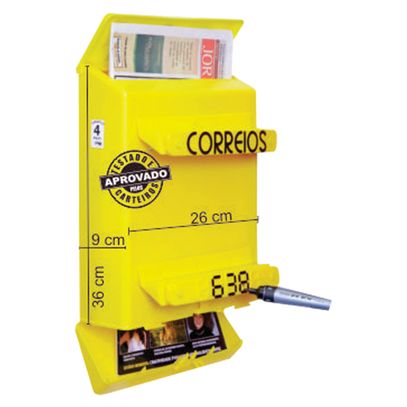 CAIXA CORREIO GOMA36x26x9 AMARELA