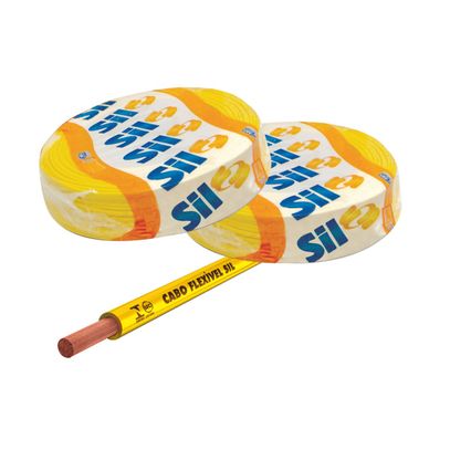 FIO CABO FLEX 750V  2,5mm AMARELO SIL(100m)