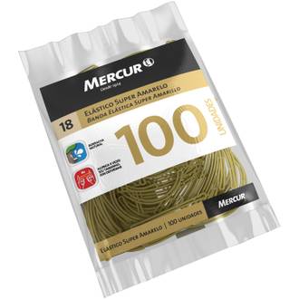 ELASTICO SUPER AMARELO 18 C/100 - B05010204070-07 - UN - MERCUR