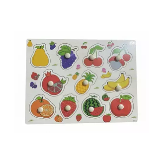 JOGO DE ENCAIXE MADEIRA FRUTAS - YK1164 - UN - YINS KIDS