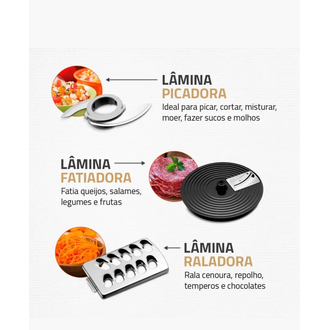 MULTIPROCESSADOR TURBO CHEF MPN-01-B -127V - 1000W - 5EM1 - PRETO - UN - MONDIAL