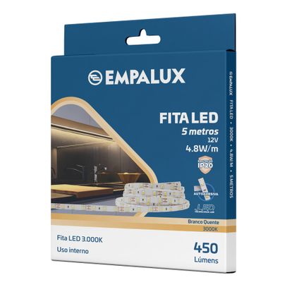 FITA LED IP20 3000K 5m 4,8W/m 12V EMPALUX ID