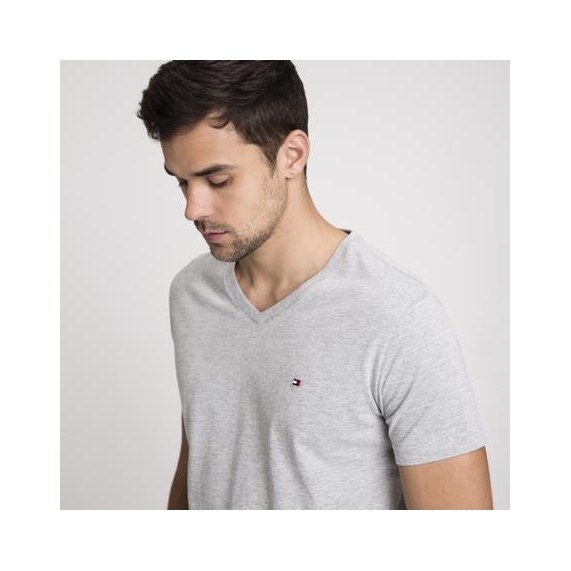 CAMISETA BASICA DEC V M/C CINZA 54326