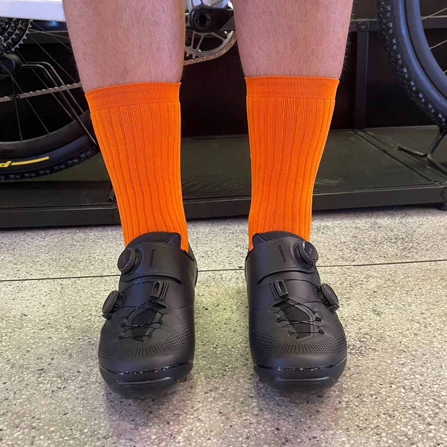 Meia Specialized Cano Alto Hydrogen Aero Road Laranja
