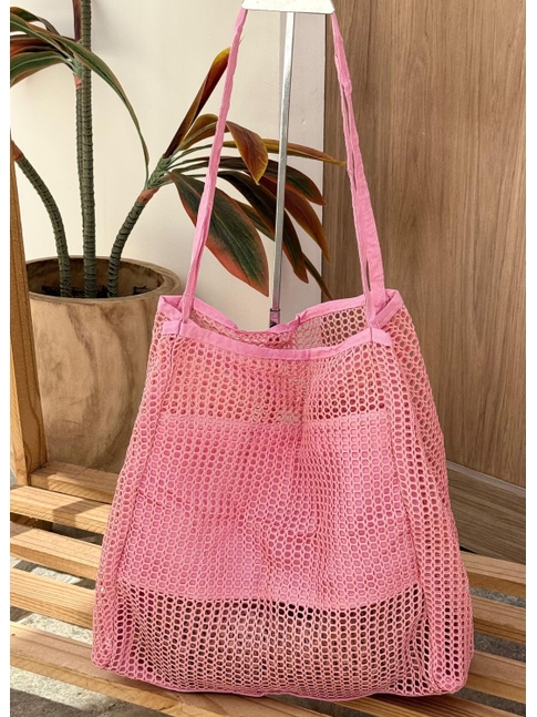 BOLSA TOTE TELADA ROSA
