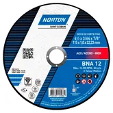 DISCO CORTE MET FINO BNA12 NORTON 4,5(115x1,0x22mm)
