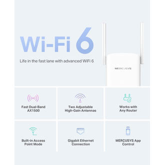 REPETIDOR WIFI D-BAND AX1500 ME60X - BRANCO - UN - MERCUSYS