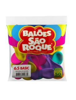 BALAO 6,5 LISO BASIC C/50 SORTIDO - UN - SAO ROQUE