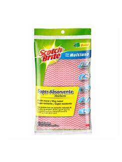 PANO MULTIUSO C/5 UND HB004796478 - 58X33CM - ROSA - UN - SCOTCH-BRITE