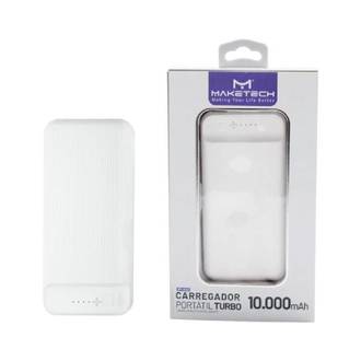 CARREGADOR PORTATIL 10000MAH BT-1010 - BRANCO - UN - MAKETECH