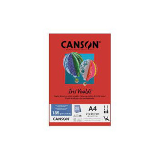 PAPEL IRIS VIVALDE 120G 25FL A4 - VERMELHO - UN - CANSON