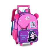 MOCHILA C/RODAS LULUCA LU27416K - INFANTIL - UN - CLIO