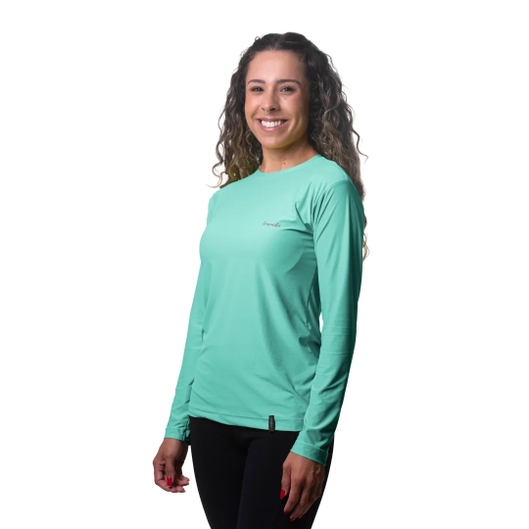 CAMISA DRY COOL HOODIE FEMININA CONQUISTA AZUL TIFFANY