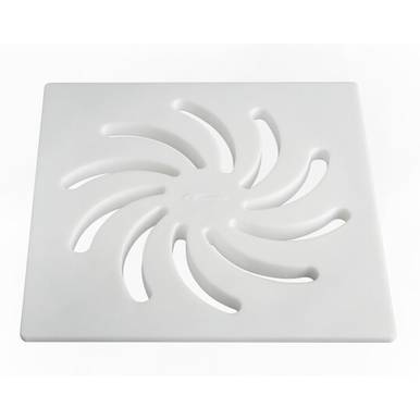 GRELHA PVC BRANCO VORTICE AMANCO 150 MM QUADRADA