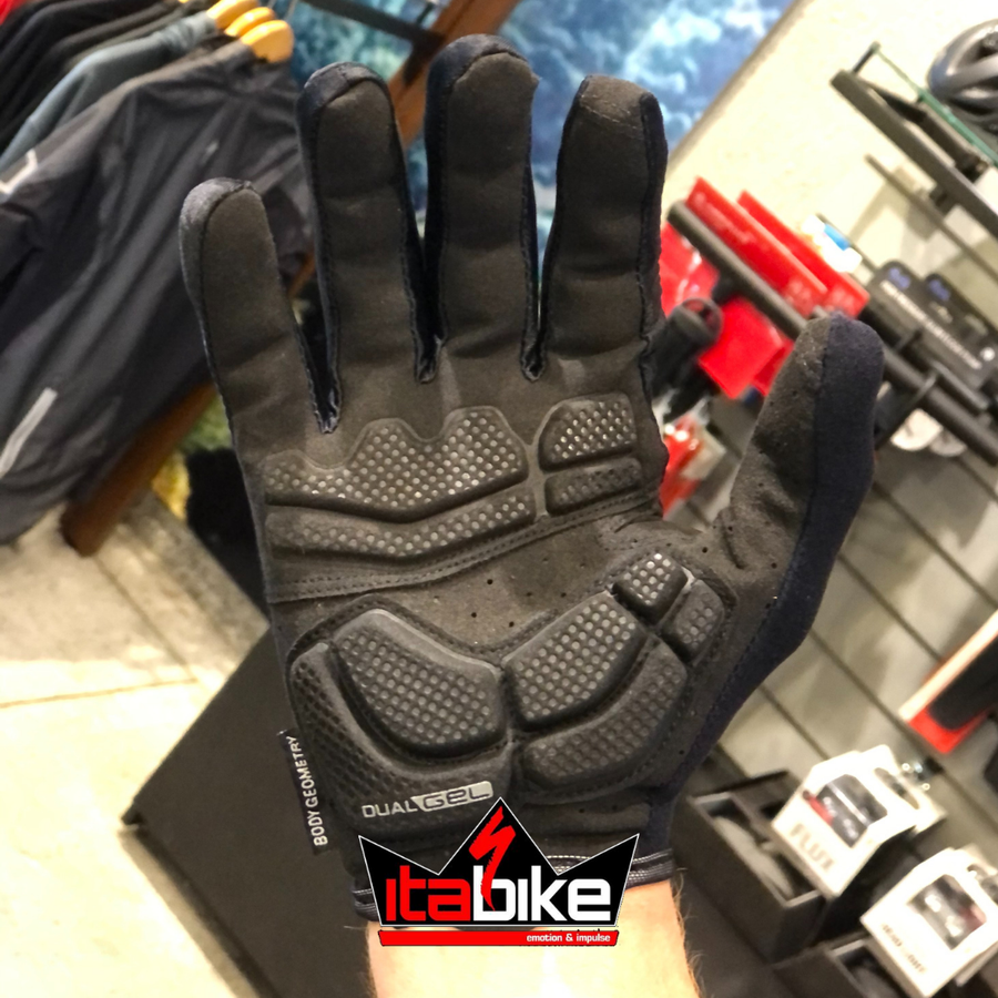 Luva Specialized Dedo Longo BG Dual Gel Masculina Preta