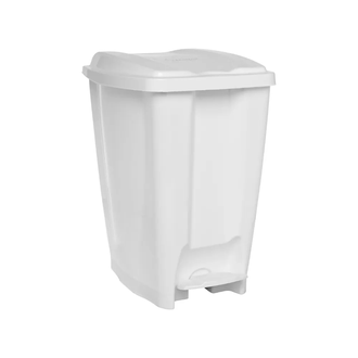 LIXEIRA PLASTICA C/PEDAL 20L - 1789 - BRANCO - UN - JAGUAR