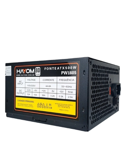 FONTE ATX 500W BIVOLT PW1650 - UN - HAYOM