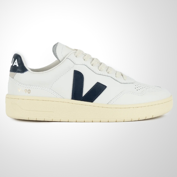 TÊNIS VEJA V-90 O.T COURO EXTRA WHITE NAUTICO