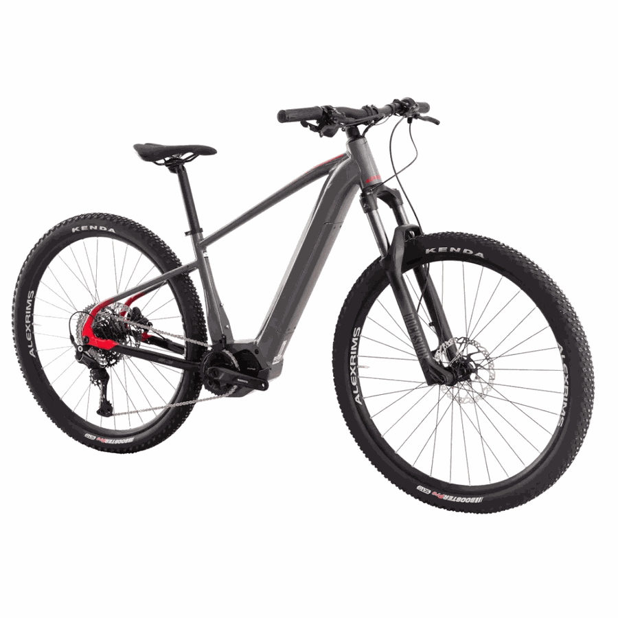 Bicicleta Elétrica Oggi Big Wheel 8.3 Cinza e Vermelha