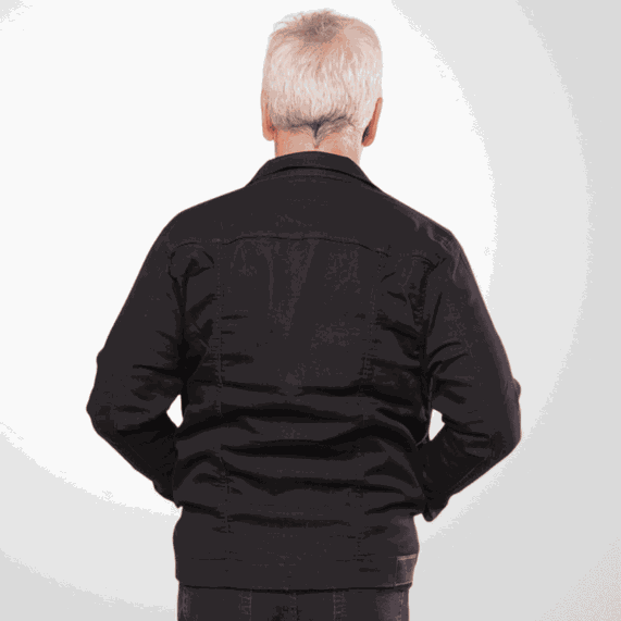 JAQUETA MASCULINA PADRÃO MOLETOM PRETA