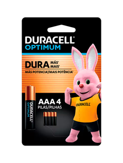 PILHA ALCALINA AAA PALITO COM 4 UNIDADES - UN - DURACELL
