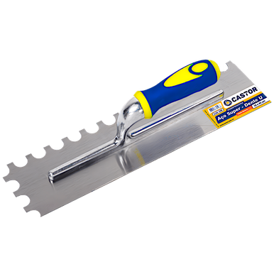 DESEMPENADEIRA DE AÇO DENTADA TIPO U CASTOR 10 X 40CM