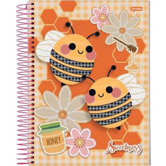 CADERNO 1/4 ESPIRAL CAPA DURA 80FLS - SWEETNESS - UN - JANDAIA