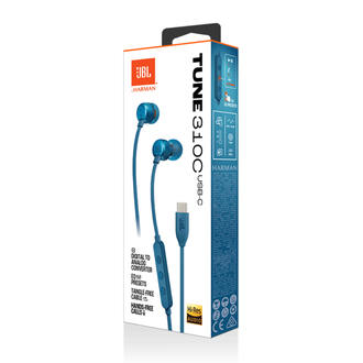 FONE INTRA C/MICROFONE USB C TUNE 310C  - AZUL - UN - JBL