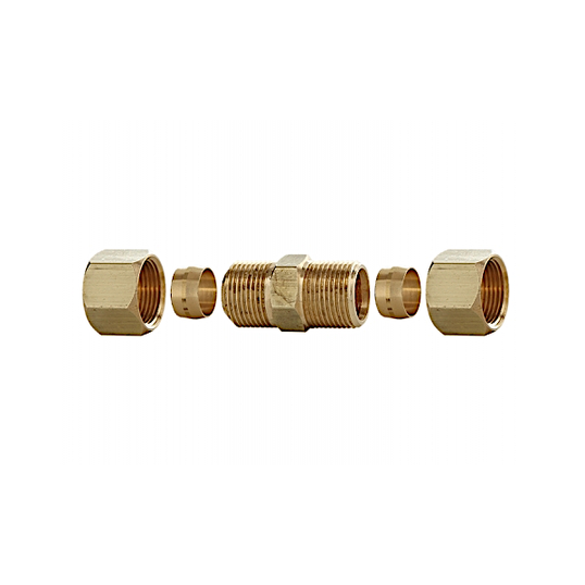 NIPLE PARA GÁS 3/8 TC X 3/8 TC COM ANILHA BLUKIT