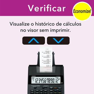 CALCULADORA MESA C/BOB 12 DIG HR100RC - PRETO - UN - CASIO