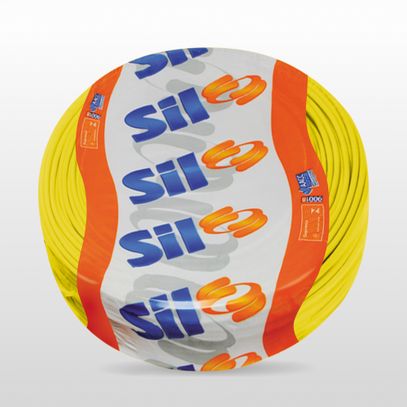 FIO CABO FLEX 750V  4,0mm AMARELO SIL(100m)