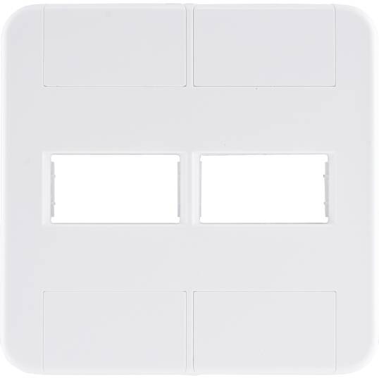 PLACA TRAMONTINA LINHA TABLET 4X4 2 POSTOS HORIZONTAIS REF. 57201/023 BRANCO